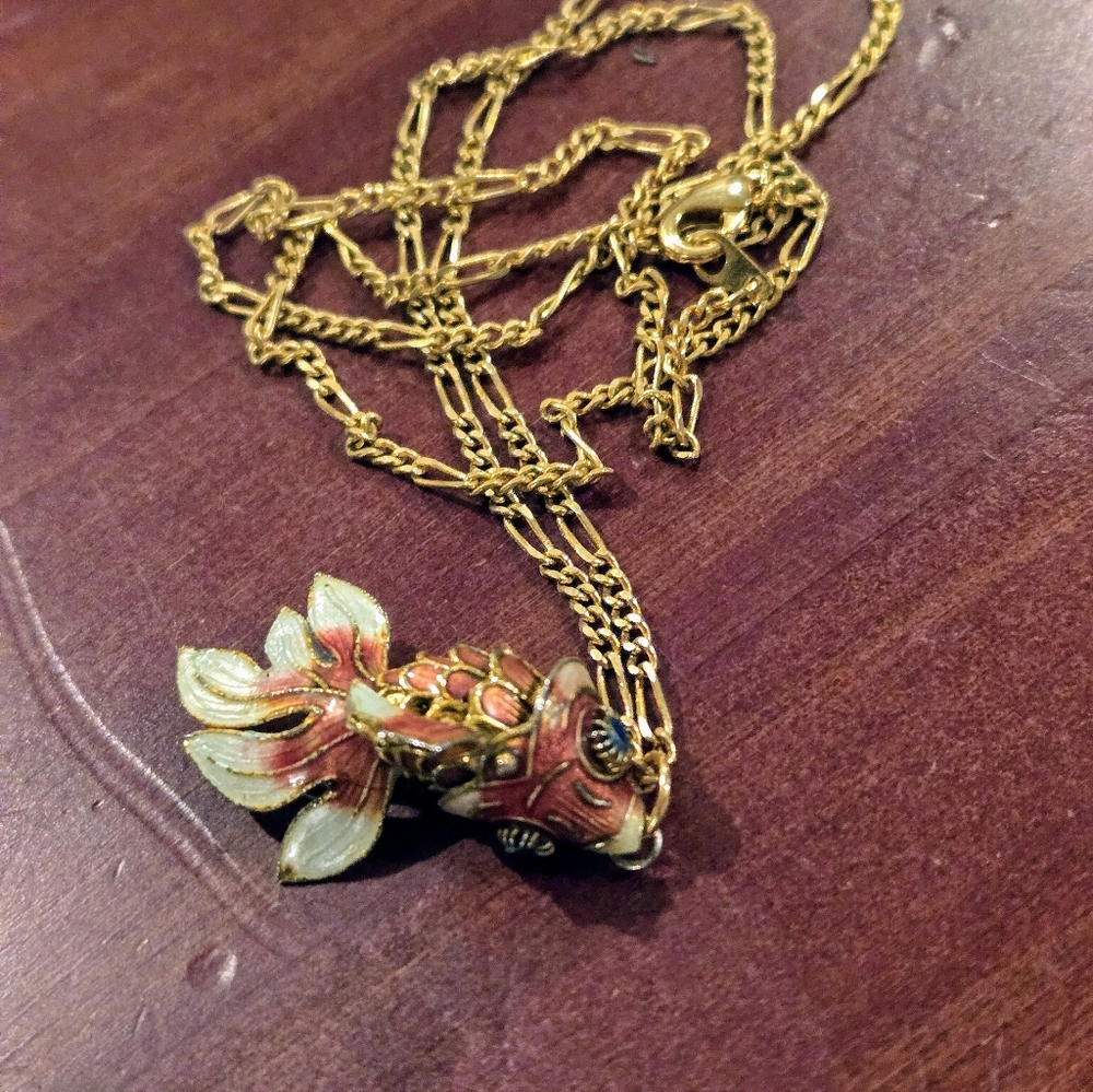 Articulated Koi Fish Pendant Necklace - Picture 4 of 10